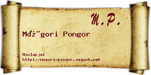 Mágori Pongor névjegykártya